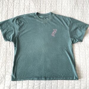 100% COTTON O’Neill Short Sleeve TShirt Teal Beach Prowl Tiger Palm Tree Size XL